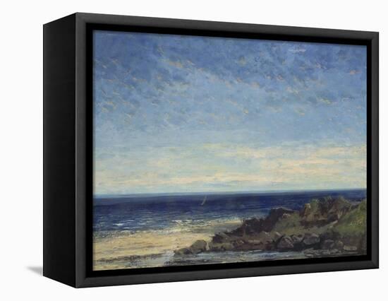 The Sea - Blue Sea, Blue Sky, 1867-Gustave Courbet-Framed Premier Image Canvas