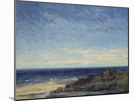 The Sea - Blue Sea, Blue Sky, 1867-Gustave Courbet-Mounted Giclee Print