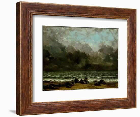 The Sea, c.1865-Gustave Courbet-Framed Giclee Print