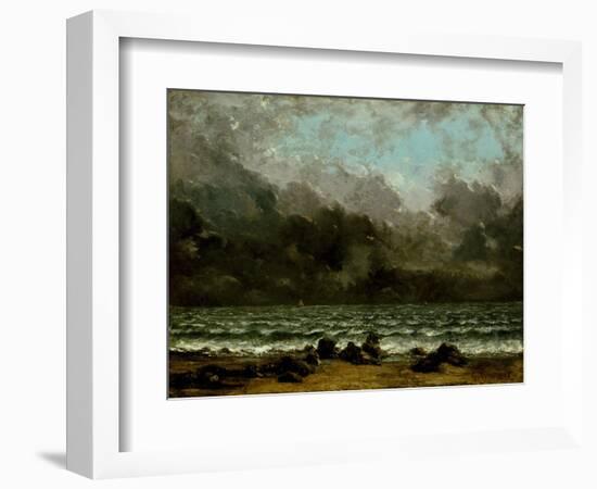 The Sea, c.1865-Gustave Courbet-Framed Giclee Print