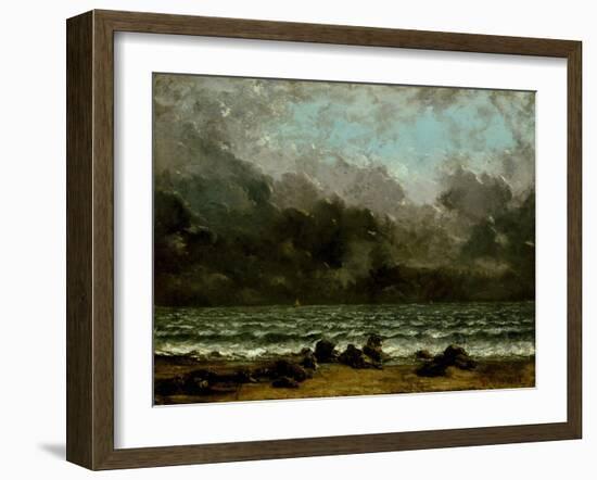 The Sea, c.1865-Gustave Courbet-Framed Giclee Print