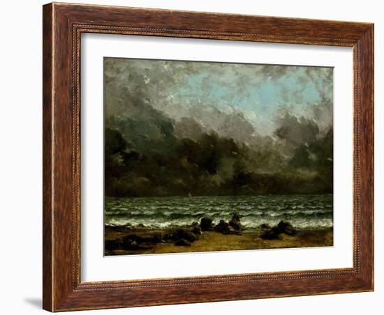 The Sea, c.1865-Gustave Courbet-Framed Giclee Print