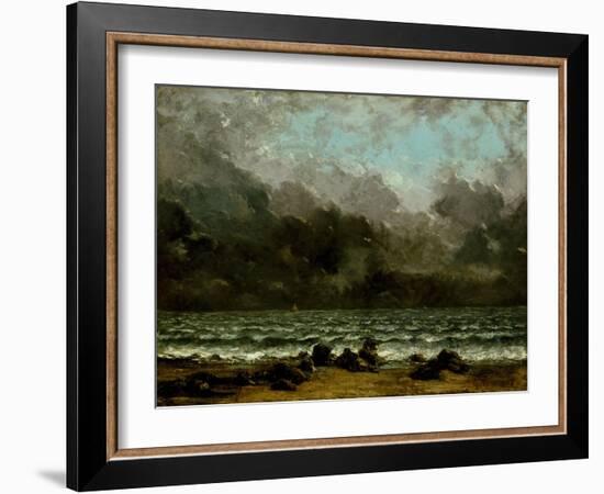 The Sea, c.1865-Gustave Courbet-Framed Giclee Print