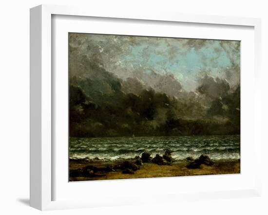 The Sea, c.1865-Gustave Courbet-Framed Giclee Print