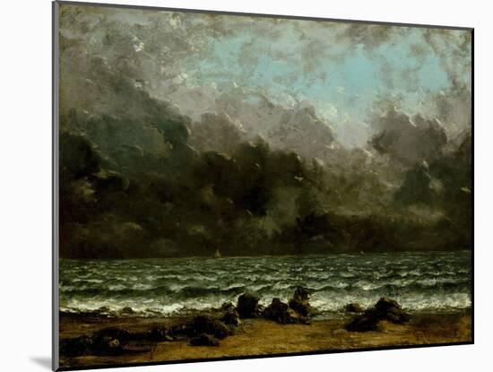 The Sea, c.1865-Gustave Courbet-Mounted Giclee Print