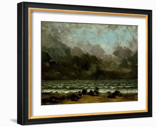 The Sea, c.1865-Gustave Courbet-Framed Giclee Print