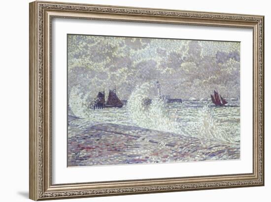 The Sea During Equinox, Boulogne-Sur-Mer, 1900-Eugène Boudin-Framed Giclee Print