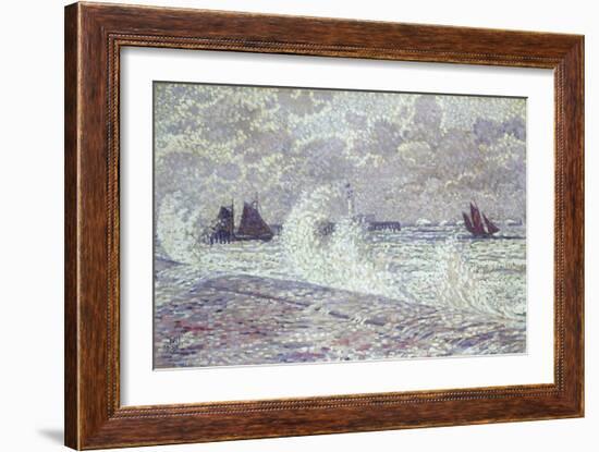 The Sea During Equinox, Boulogne-Sur-Mer, 1900-Eugène Boudin-Framed Giclee Print