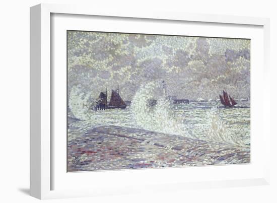 The Sea During Equinox, Boulogne-Sur-Mer, 1900-Eugène Boudin-Framed Giclee Print