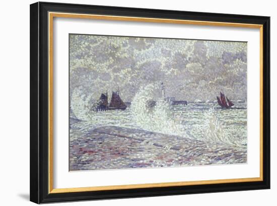 The Sea During Equinox, Boulogne-Sur-Mer, 1900-Eugène Boudin-Framed Giclee Print