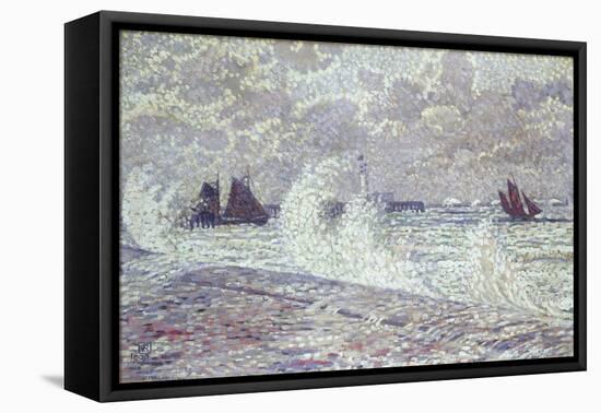 The Sea During Equinox, Boulogne-Sur-Mer, 1900-Eugène Boudin-Framed Premier Image Canvas
