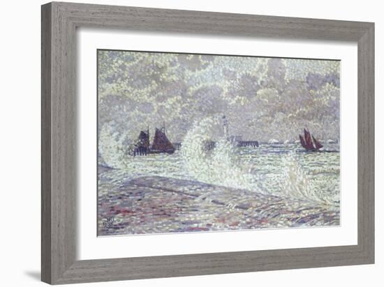 The Sea During Equinox, Boulogne-Sur-Mer, 1900-Eugène Boudin-Framed Giclee Print