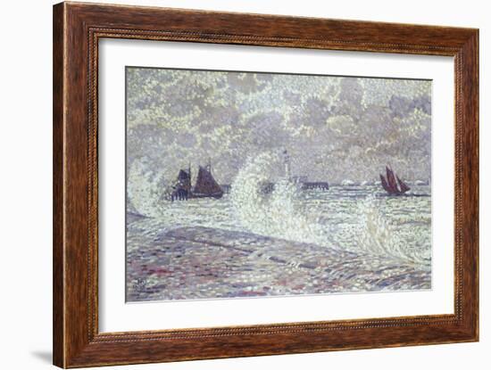 The Sea During Equinox, Boulogne-Sur-Mer, 1900-Eugène Boudin-Framed Giclee Print