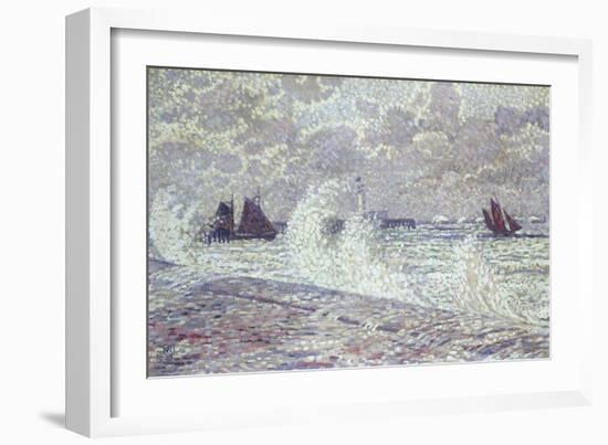 The Sea During Equinox, Boulogne-Sur-Mer, 1900-Eugène Boudin-Framed Giclee Print