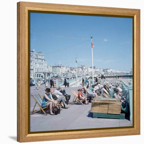 The Sea Front at Brighton 1st June 1968-Library-Framed Premier Image Canvas