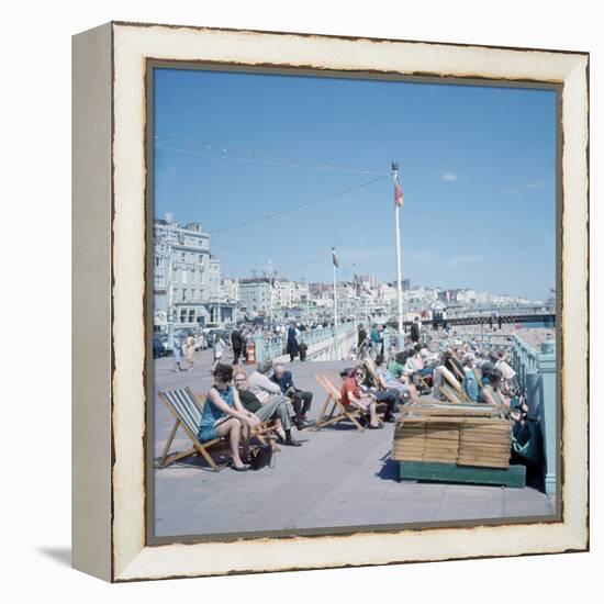 The Sea Front at Brighton 1st June 1968-Library-Framed Premier Image Canvas