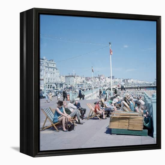 The Sea Front at Brighton 1st June 1968-Library-Framed Premier Image Canvas