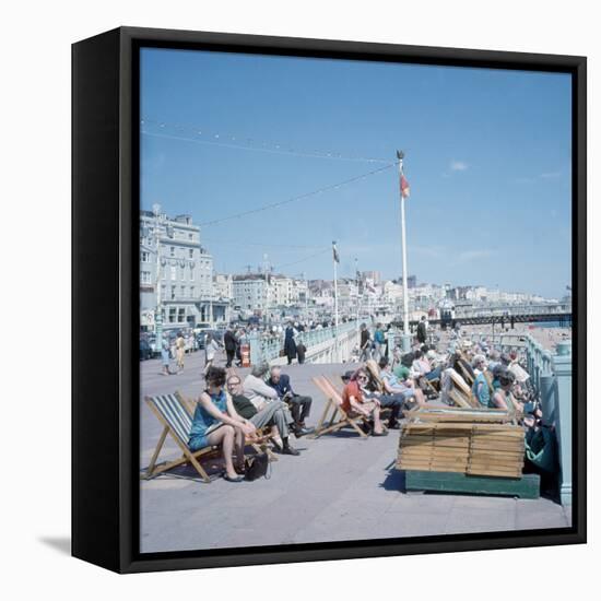 The Sea Front at Brighton 1st June 1968-Library-Framed Premier Image Canvas