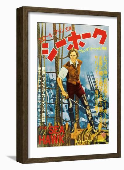 The Sea Hawk, Japanese Movie Poster, 1940-null-Framed Premium Giclee Print