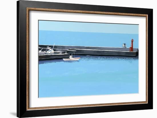 The Sea of Okinawa 2, 2016 (Painting)-Hiroyuki Izutsu-Framed Giclee Print