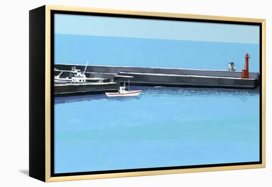 The Sea of Okinawa 2, 2016 (Painting)-Hiroyuki Izutsu-Framed Premier Image Canvas