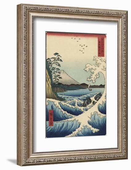 The Sea off Satta in Suruga Province (Suruga Satta kaij?), 1858-Ando Hiroshige-Framed Art Print