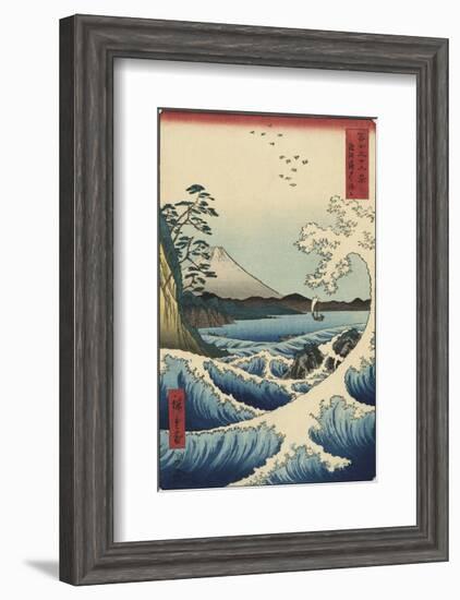 The Sea off Satta in Suruga Province (Suruga Satta kaij?), 1858-Ando Hiroshige-Framed Art Print