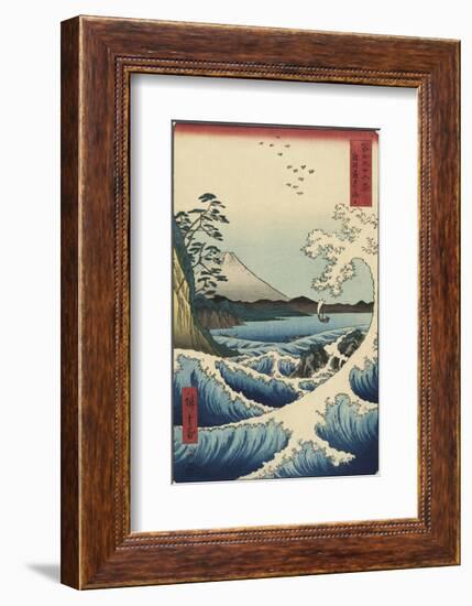 The Sea off Satta in Suruga Province (Suruga Satta kaij?), 1858-Ando Hiroshige-Framed Art Print