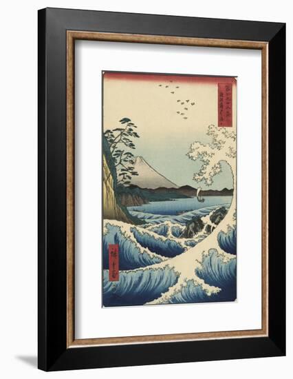 The Sea off Satta in Suruga Province (Suruga Satta kaij?), 1858-Ando Hiroshige-Framed Art Print