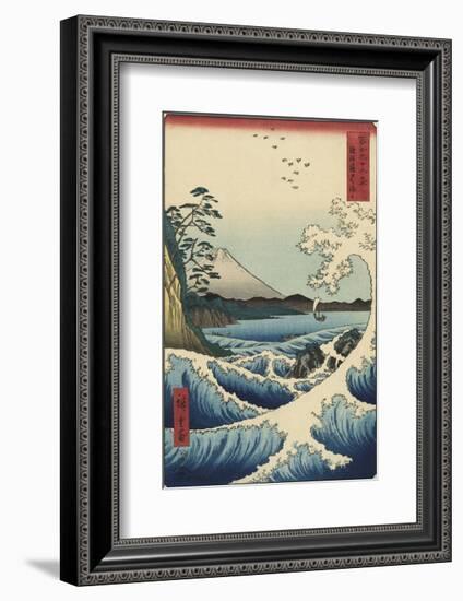 The Sea off Satta in Suruga Province (Suruga Satta kaij?), 1858-Ando Hiroshige-Framed Art Print