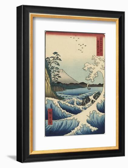 The Sea off Satta in Suruga Province (Suruga Satta kaij?), 1858-Ando Hiroshige-Framed Art Print