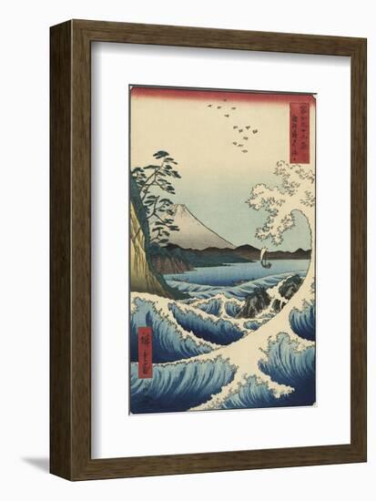 The Sea off Satta in Suruga Province (Suruga Satta kaij?), 1858-Ando Hiroshige-Framed Art Print