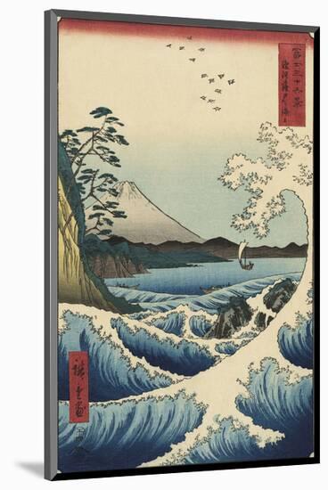 The Sea off Satta in Suruga Province (Suruga Satta kaij?), 1858-Ando Hiroshige-Mounted Art Print