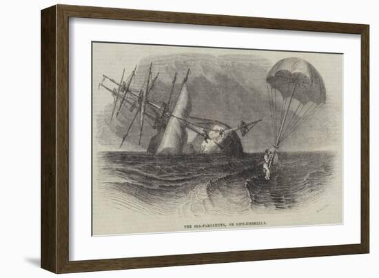 The Sea-Parachute, or Life-Umbrella-null-Framed Giclee Print