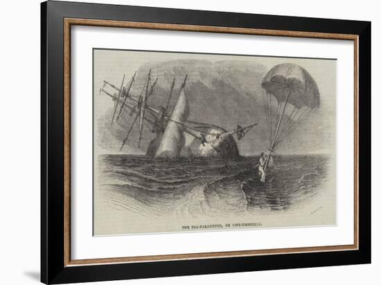 The Sea-Parachute, or Life-Umbrella-null-Framed Giclee Print