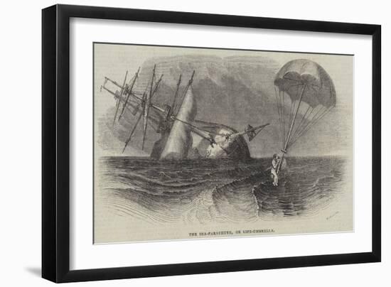 The Sea-Parachute, or Life-Umbrella-null-Framed Giclee Print