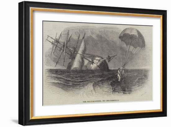 The Sea-Parachute, or Life-Umbrella-null-Framed Giclee Print