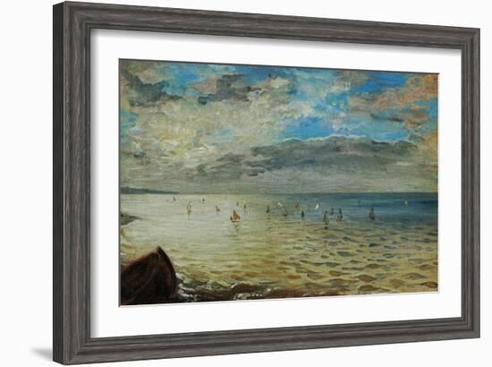 The Sea Seen from Dieppe, Ca-Eugene Delacroix-Framed Giclee Print