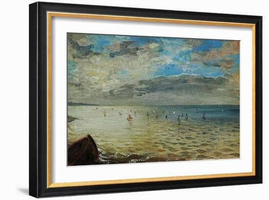 The Sea Seen from Dieppe, Ca-Eugene Delacroix-Framed Giclee Print