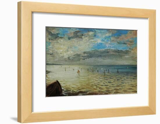 The Sea Seen from Dieppe, Ca-Eugene Delacroix-Framed Giclee Print