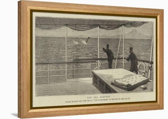 The Sea Serpent, Marine Monster Seen from the Ss City of Baltimore in the Gulf of Aden, 28 January-null-Framed Premier Image Canvas