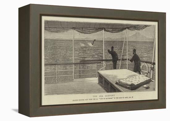 The Sea Serpent, Marine Monster Seen from the Ss City of Baltimore in the Gulf of Aden, 28 January-null-Framed Premier Image Canvas