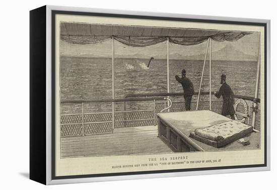 The Sea Serpent, Marine Monster Seen from the Ss City of Baltimore in the Gulf of Aden, 28 January-null-Framed Premier Image Canvas