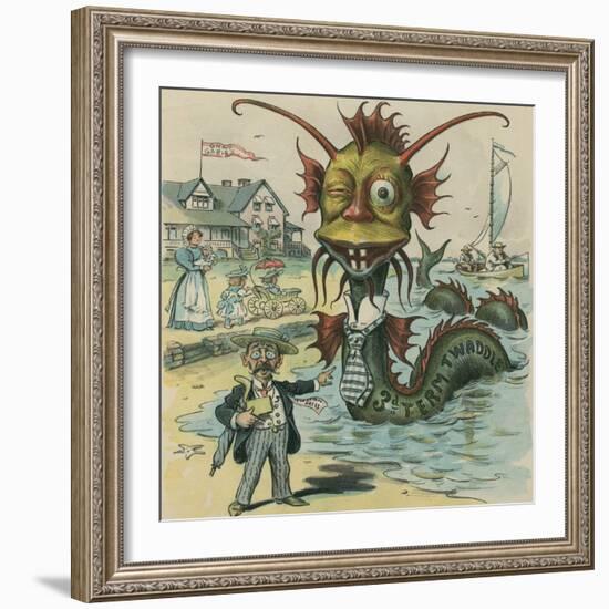 The Sea-Serpent Season Upon Us Again-Frederick Burr Opper-Framed Art Print