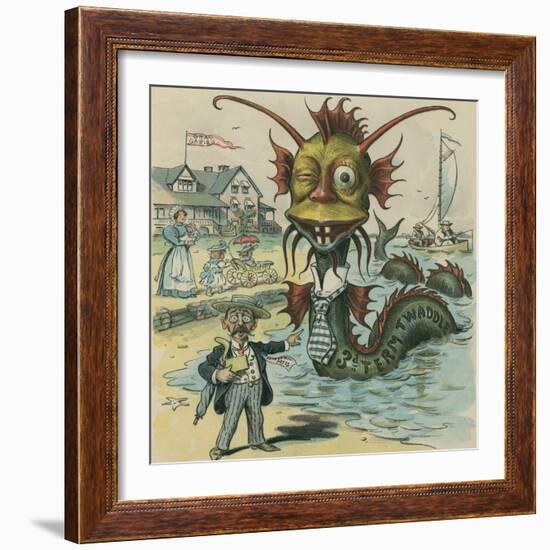 The Sea-Serpent Season Upon Us Again-Frederick Burr Opper-Framed Art Print