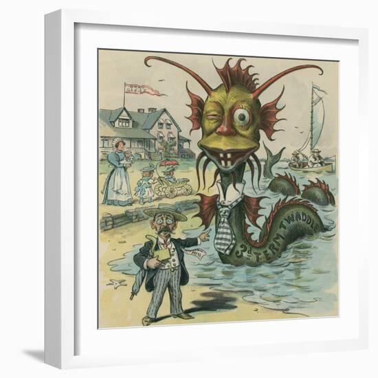 The Sea-Serpent Season Upon Us Again-Frederick Burr Opper-Framed Art Print