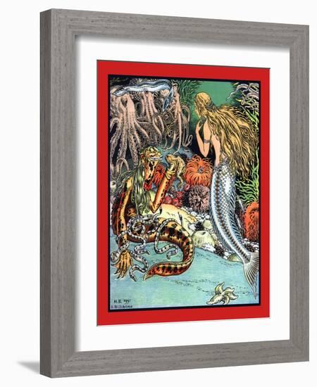 The Sea Witch's Deal-Ivan Bilibin-Framed Art Print