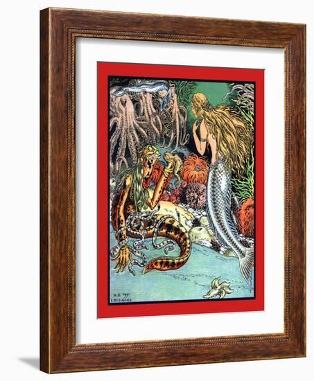 The Sea Witch's Deal-Ivan Bilibin-Framed Art Print