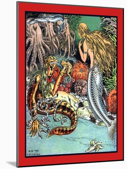 The Sea Witch's Deal-Ivan Bilibin-Mounted Art Print
