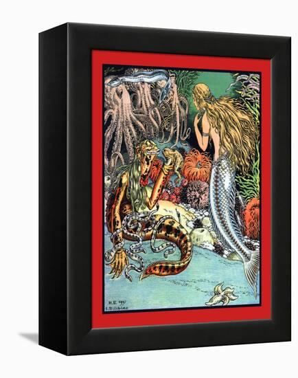 The Sea Witch's Deal-Ivan Bilibin-Framed Stretched Canvas